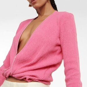 Jacquemus Le Gilet Noue Twist-Front Cardigan, size FR 34 (US 0)